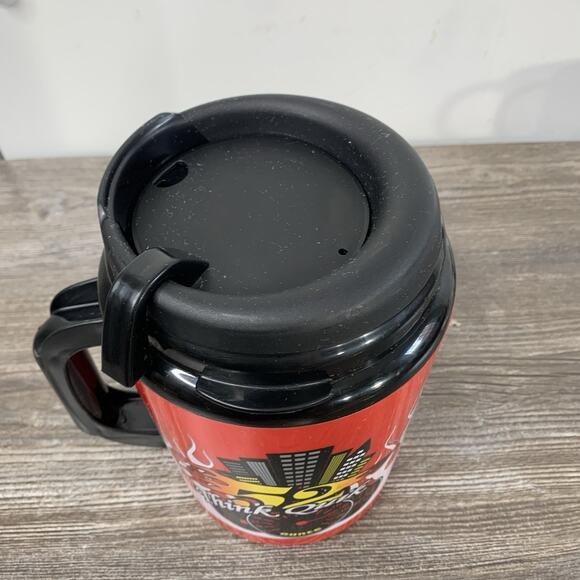 QUIK TRIP Super Insulated QT THERMO-SERV 52 OZ TRAVEL MUG Think Quik Flames Red - Picture 2 of 9